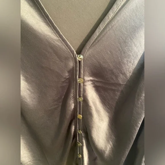 Madewell Dusk Grey Satin Vest Top Matching Set Sizes 12 and L - Picture 11 of 13